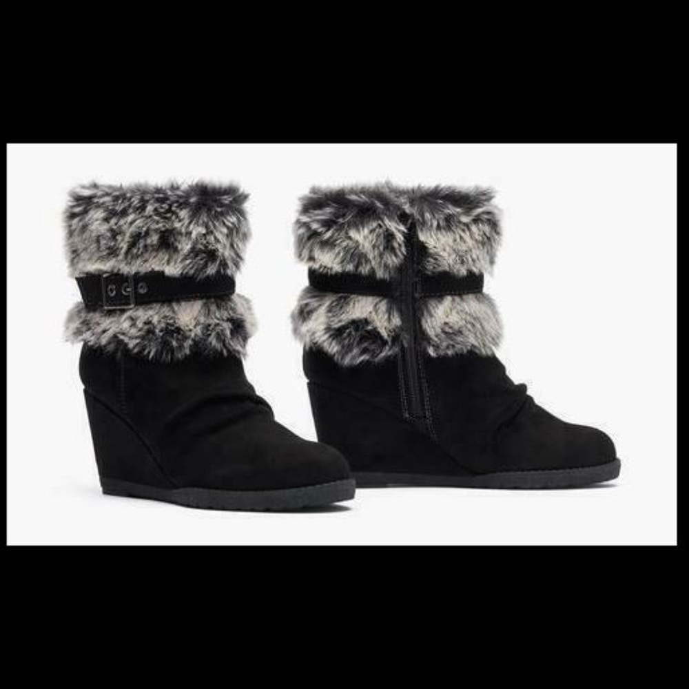 Olive Street Sociology Wedge Faux Ankle Boot